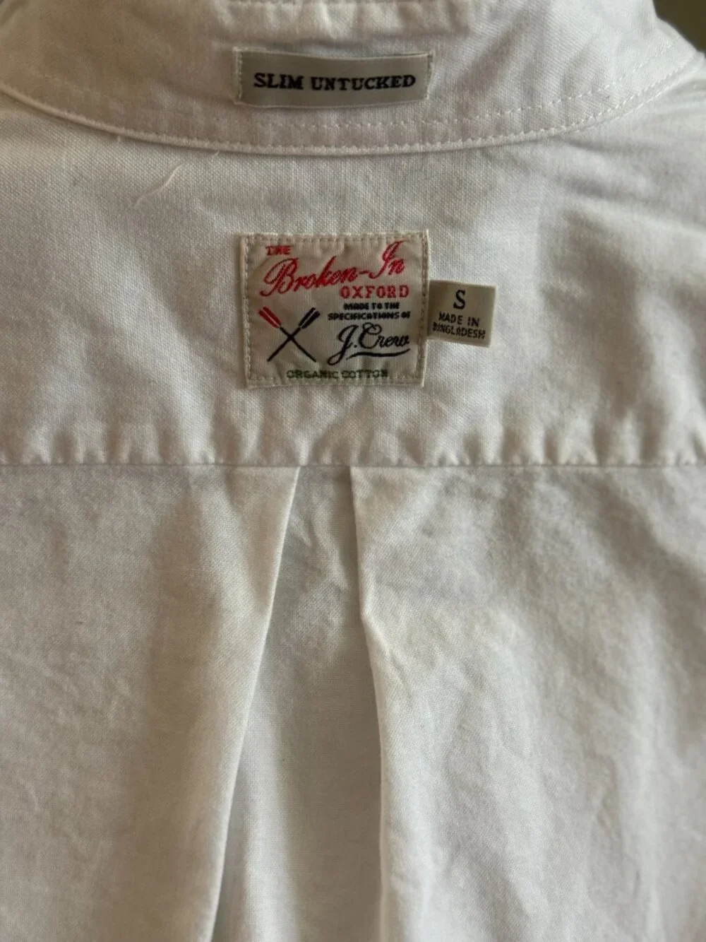 J. Crew slim untucked white cotton shirt - size small - Picture 3 of 6